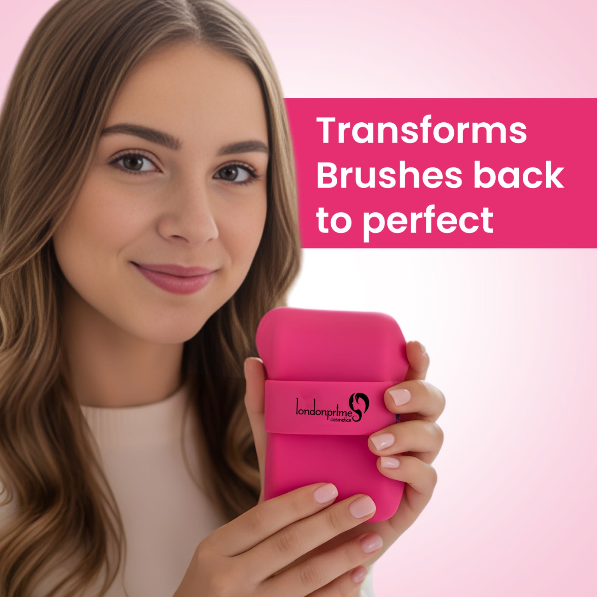 London Prime Silicone Makeup Brush Cleaner   Pink ( Formerly London Pride Cosmetics )