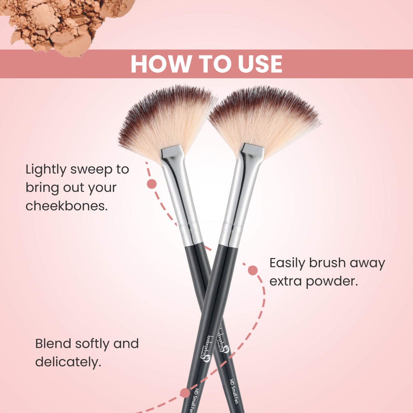 London Prime HD Small Fan Brush   LP339 ( Formerly London Pride Cosmetics )