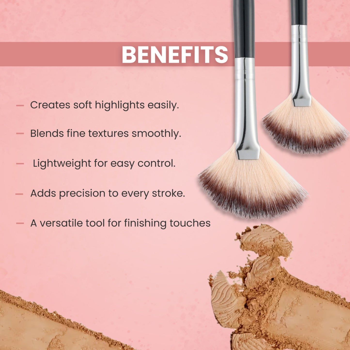 London Prime HD Small Fan Brush   LP339 ( Formerly London Pride Cosmetics )