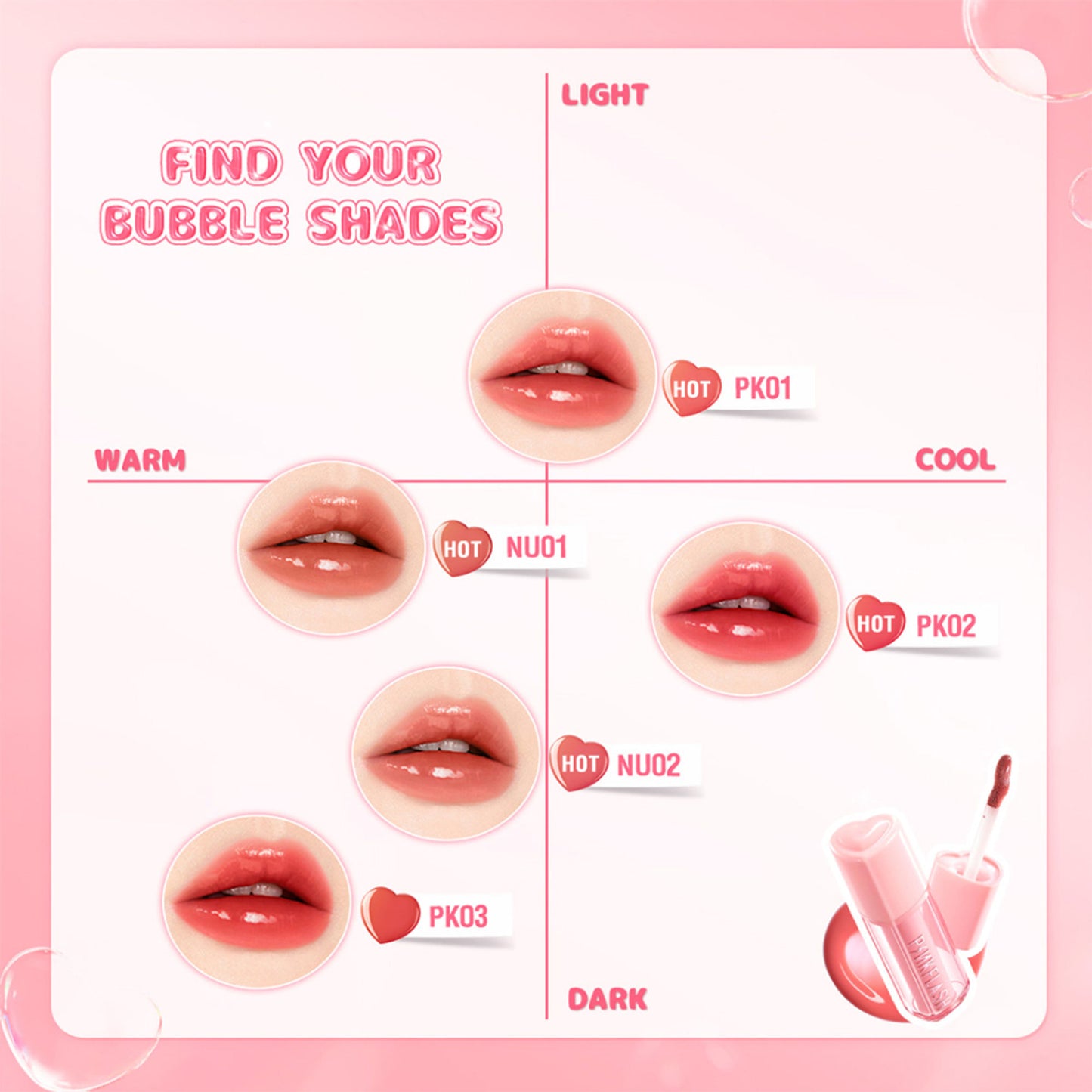 PINKFLASH Watery Transferproof Lip Tint - Pk03 Rose Bubble - Distacart