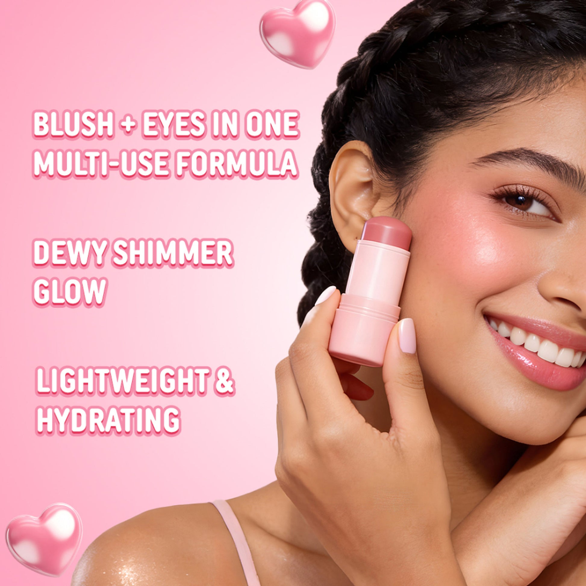 PINKFLASH Dewy Blush Stick - Pk01 Grapefruit Heart - Distacart