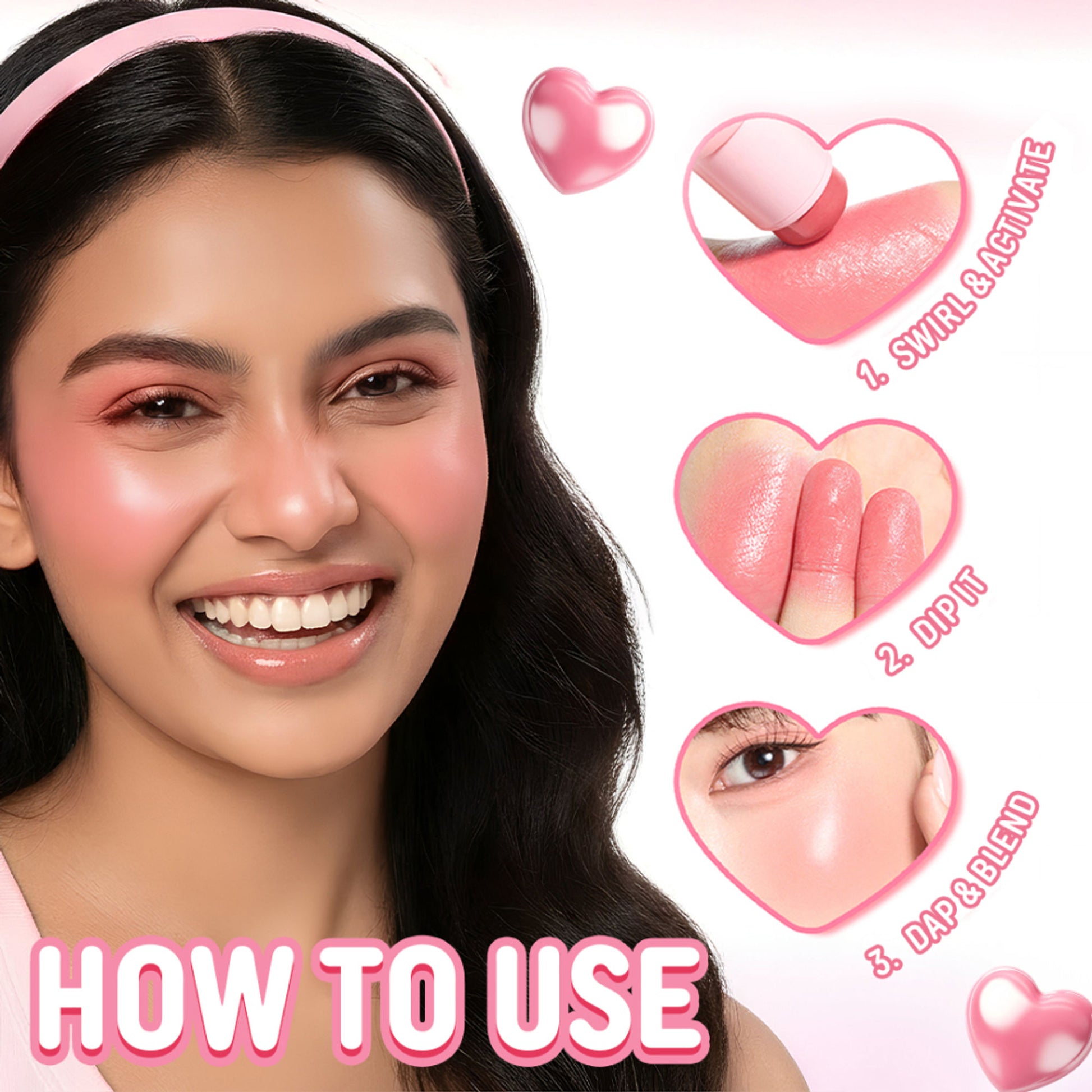 PINKFLASH Dewy Blush Stick - Pk01 Grapefruit Heart - Distacart