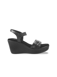 Thumbnail for Metro Embellished Open Toe Wedges With Backstrap