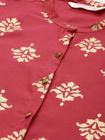 Thumbnail for All About You Women Red Ethnic Motifs Printed Kurta with Palazzos - Distacart