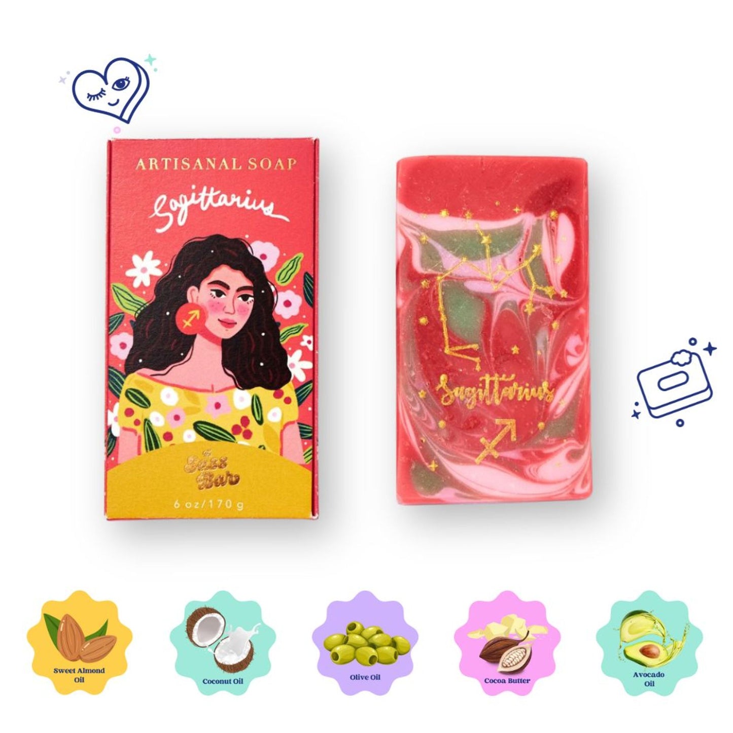 The Sass Bar Sagittarius Star Sign Soap - Distacart