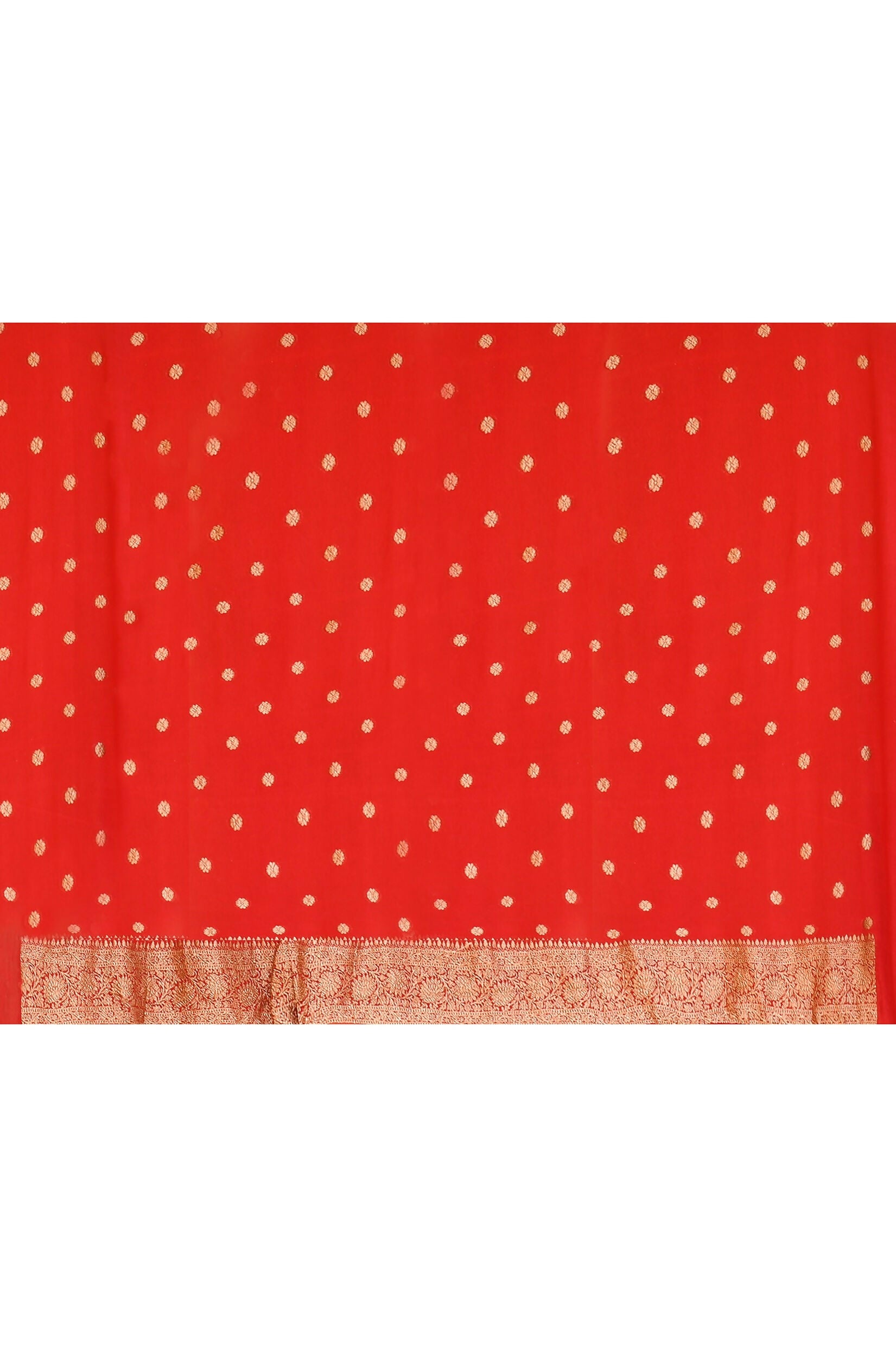 Joban Fashion Hot Pink Crepe Chiffon Pure Handloom Banarasi Silk Saree