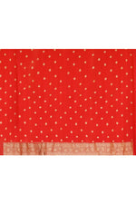 Thumbnail for Joban Fashion Hot Pink Crepe Chiffon Pure Handloom Banarasi Silk Saree