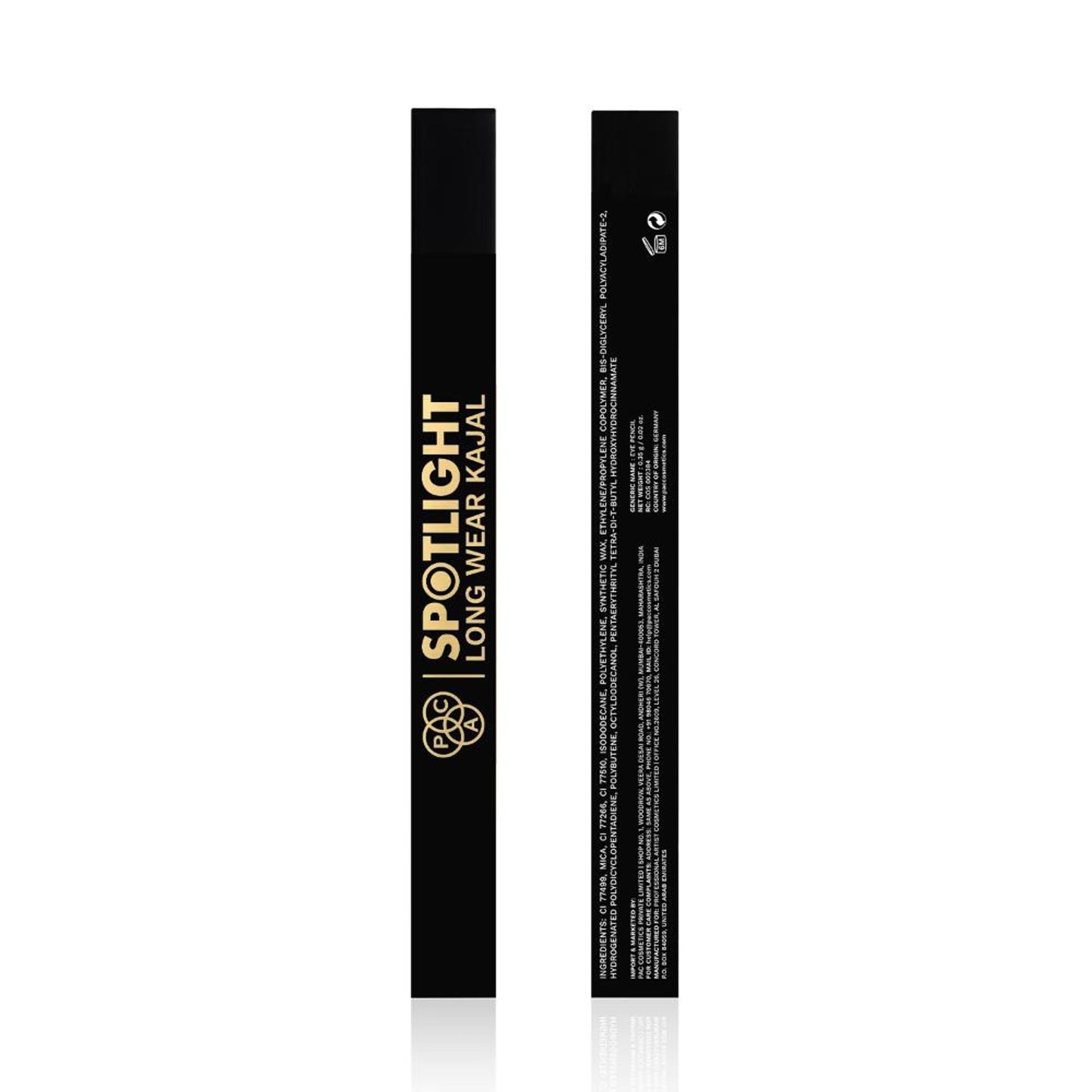 PAC Studio Spotlight Long Wear Kajal - Intense Pigment, Matte Finish, Easy Glide, Waterproof & Smudgeproof - Distacart