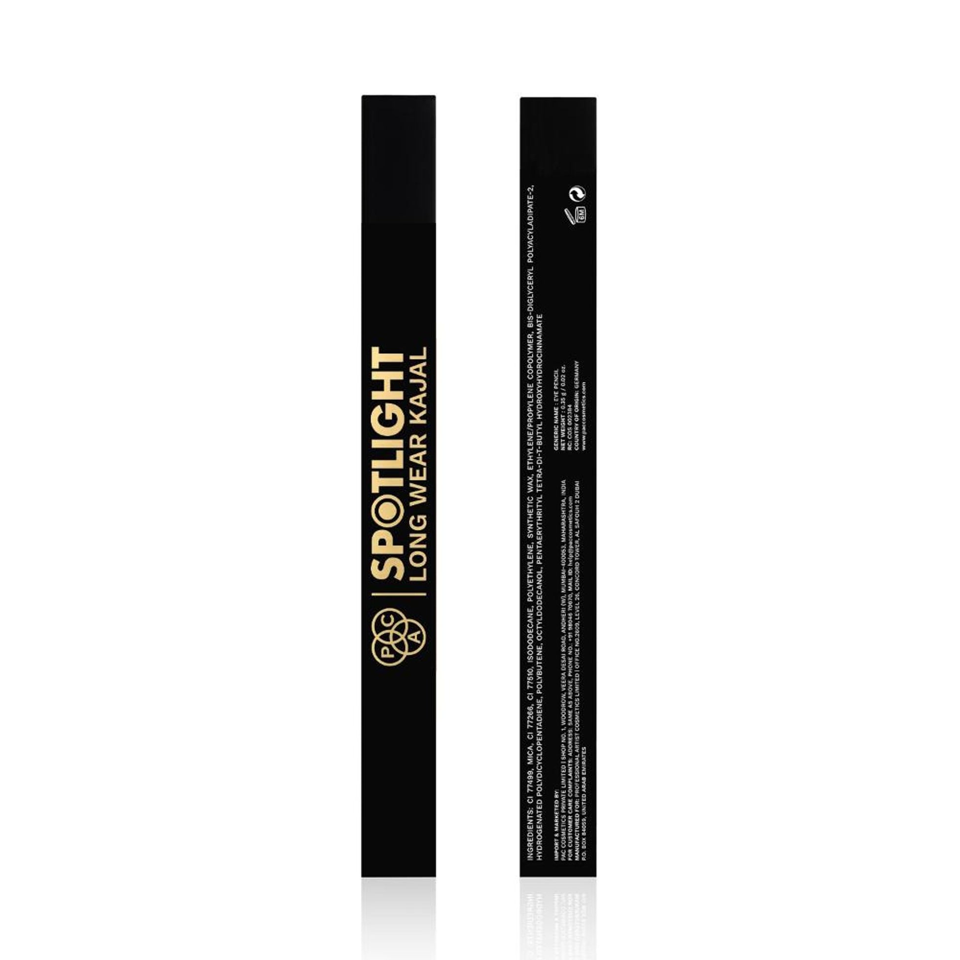 PAC Studio Spotlight Long Wear Kajal - Intense Pigment, Matte Finish, Easy Glide, Waterproof & Smudgeproof - Distacart