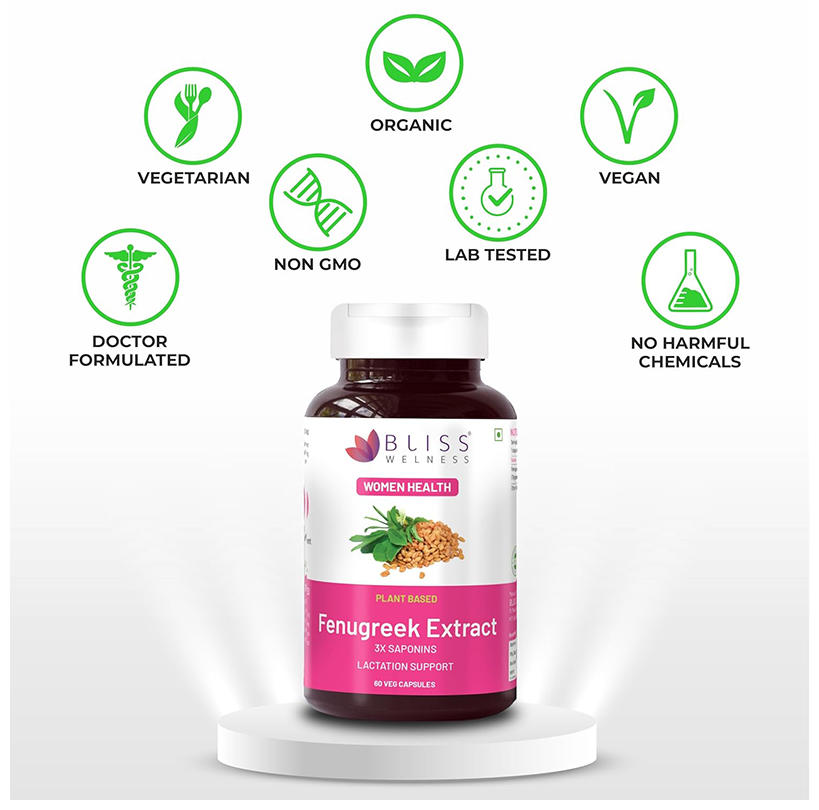 bliss welness fenugreek extract veg capsule