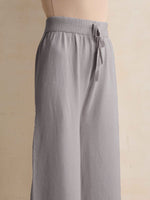 Thumbnail for trueBrowns Grey Woollen Flared Pants