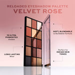 Thumbnail for Makeup Revolution Reloaded Eyeshadow Palette-15 Smooth & Rich Shade-High Pay Off Formula - Velvet Rose - Distacart