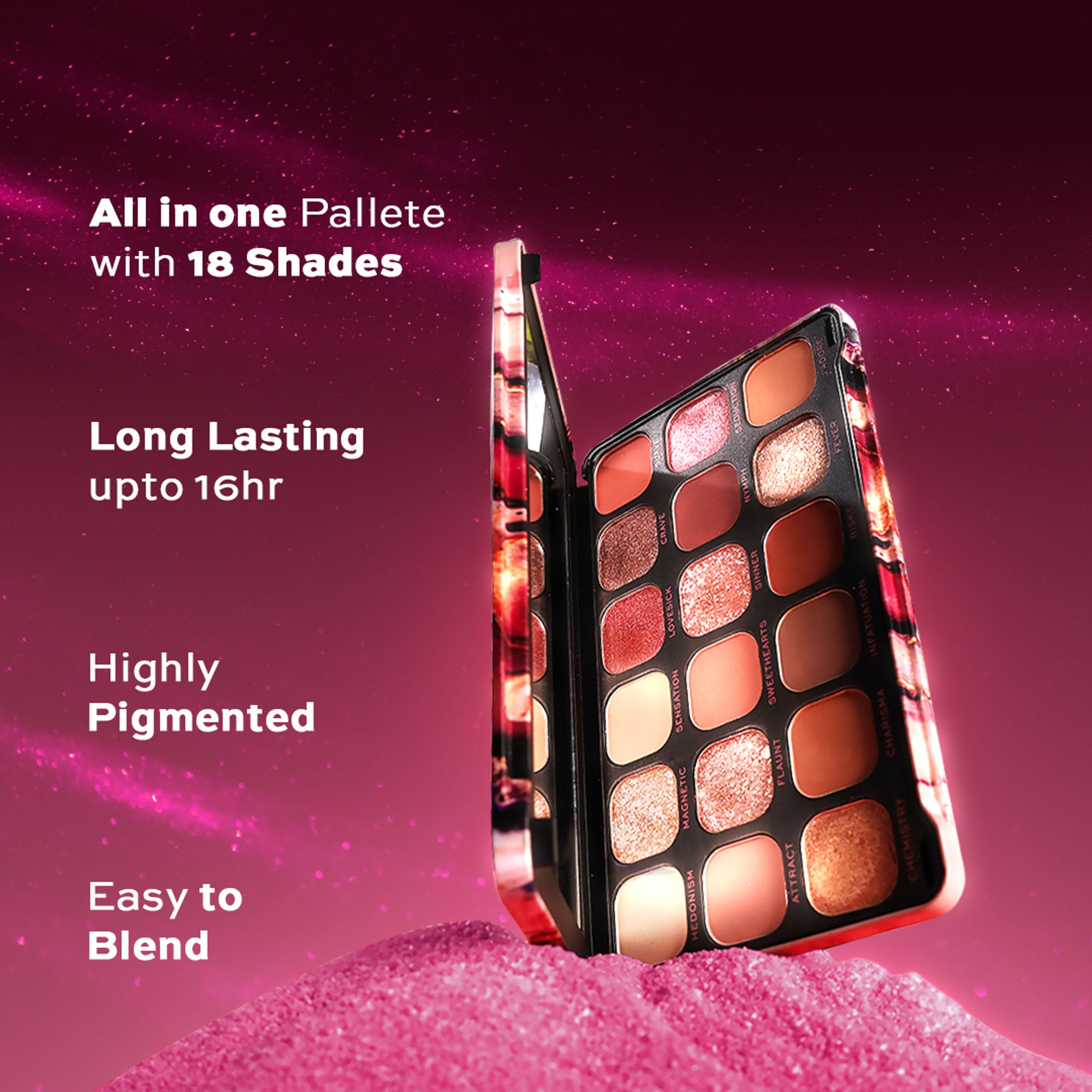 Makeup Revolution Forever Flawless Eyeshadow Palette-18 Smooth & Rich Shade - Allure