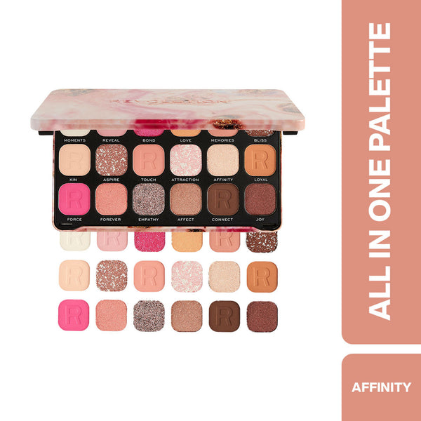 Makeup Revolution Forever Flawless Eyeshadow Palette-18 Smooth & Rich Shade - Affinity