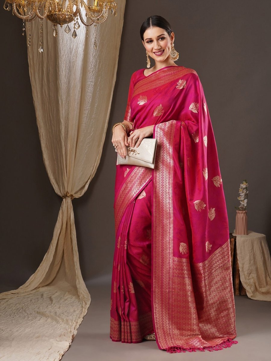 Anouk Woven Design Zari Silk Blend Banarasi Saree - Distacart
