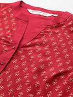 Thumbnail for All About You Women Motifs Yoke Design A-Line Kurta with Trousers - Distacart