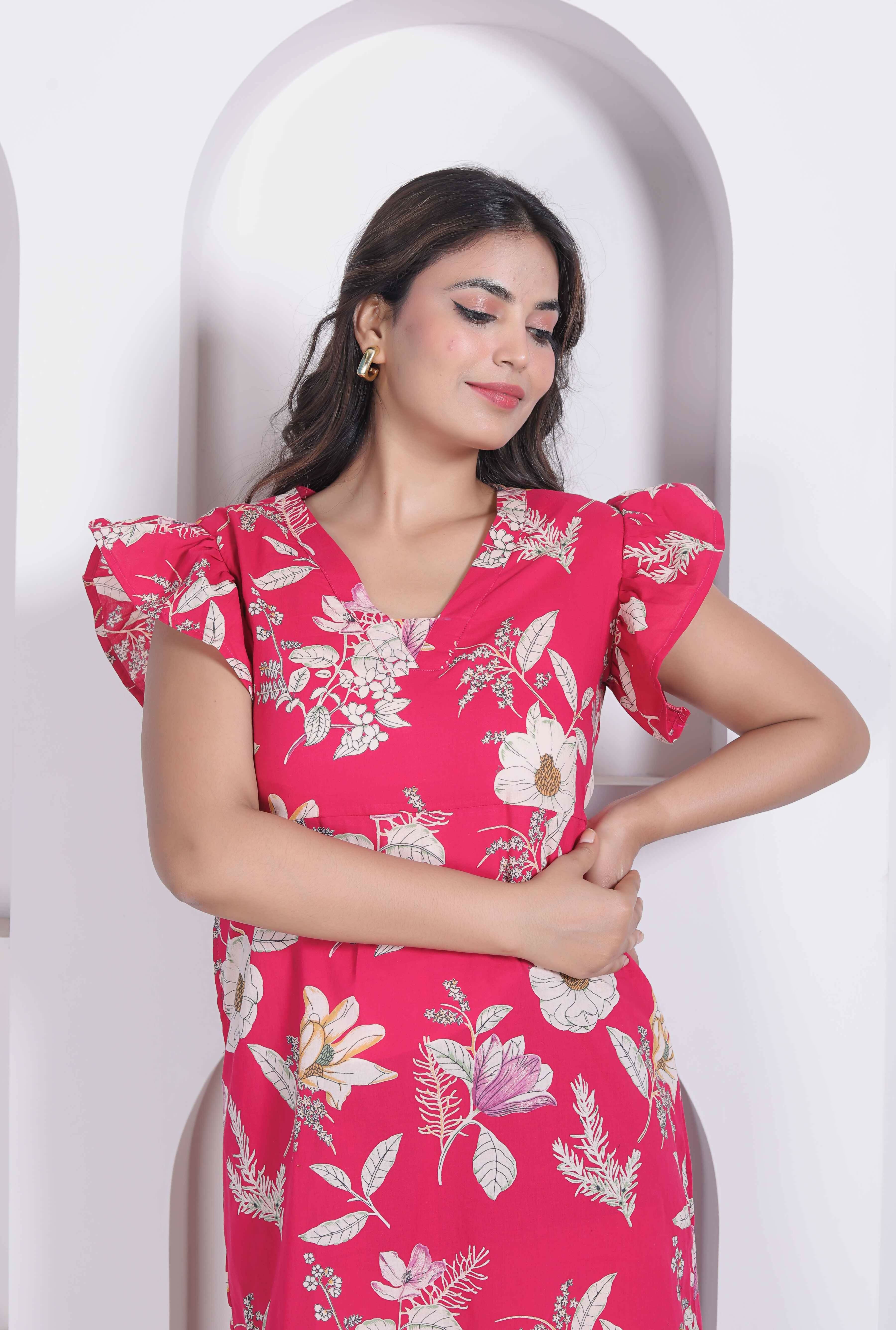 ladies empire line dress Miravan Women Waist Pink Mini Length Womens Solid Color CasualLinenQuarter Sleeve 3/4 Sleeve V History of the Empire Dress