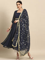 Thumbnail for All About You Square Neck Dobby Weave A-Line Kurta With Dupatta - Distacart