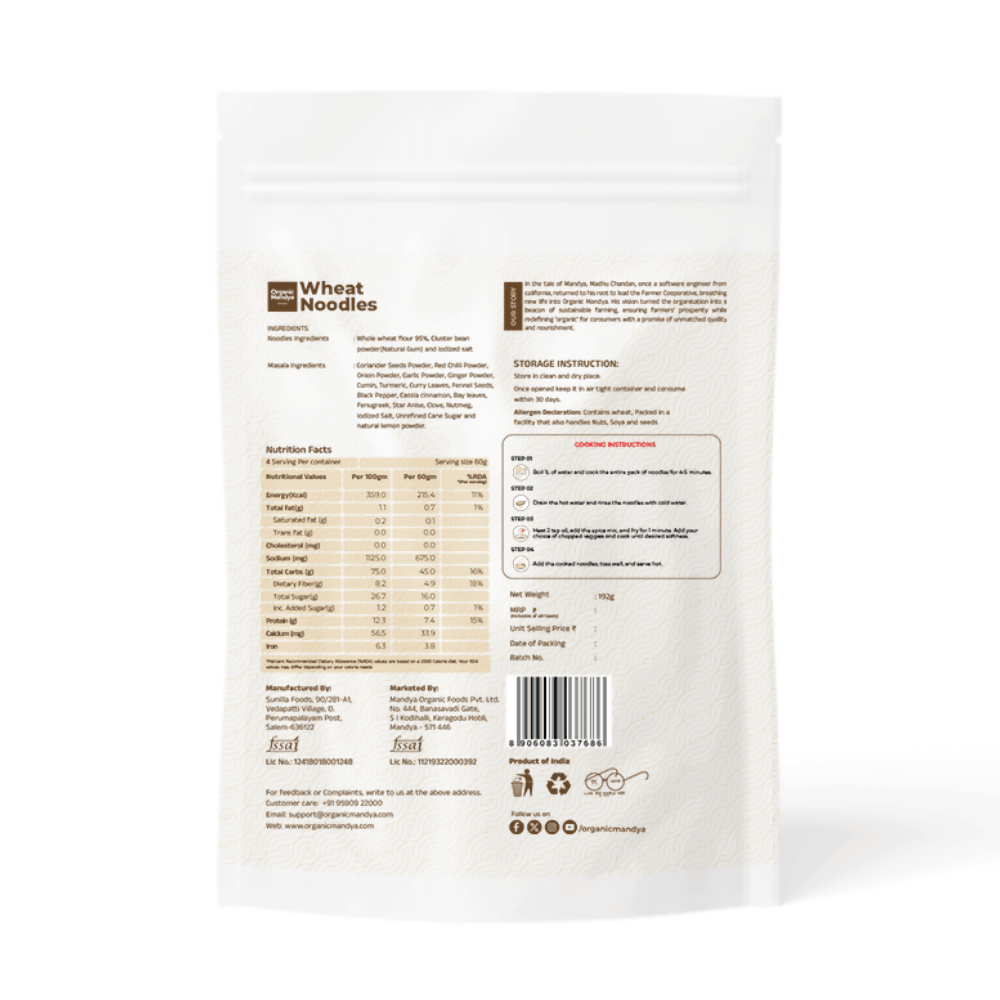 Organic Mandya Wheat Noodles - Distacart