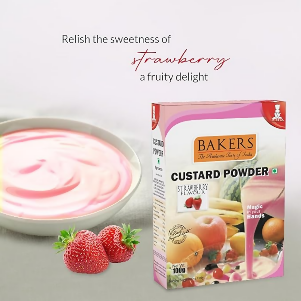BAKERS Custard Powder - Strawberry - Dista