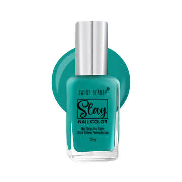Swiss Beauty Slay Nail Color With Ultra Shine Formulation - 78 Sea Deep Blue