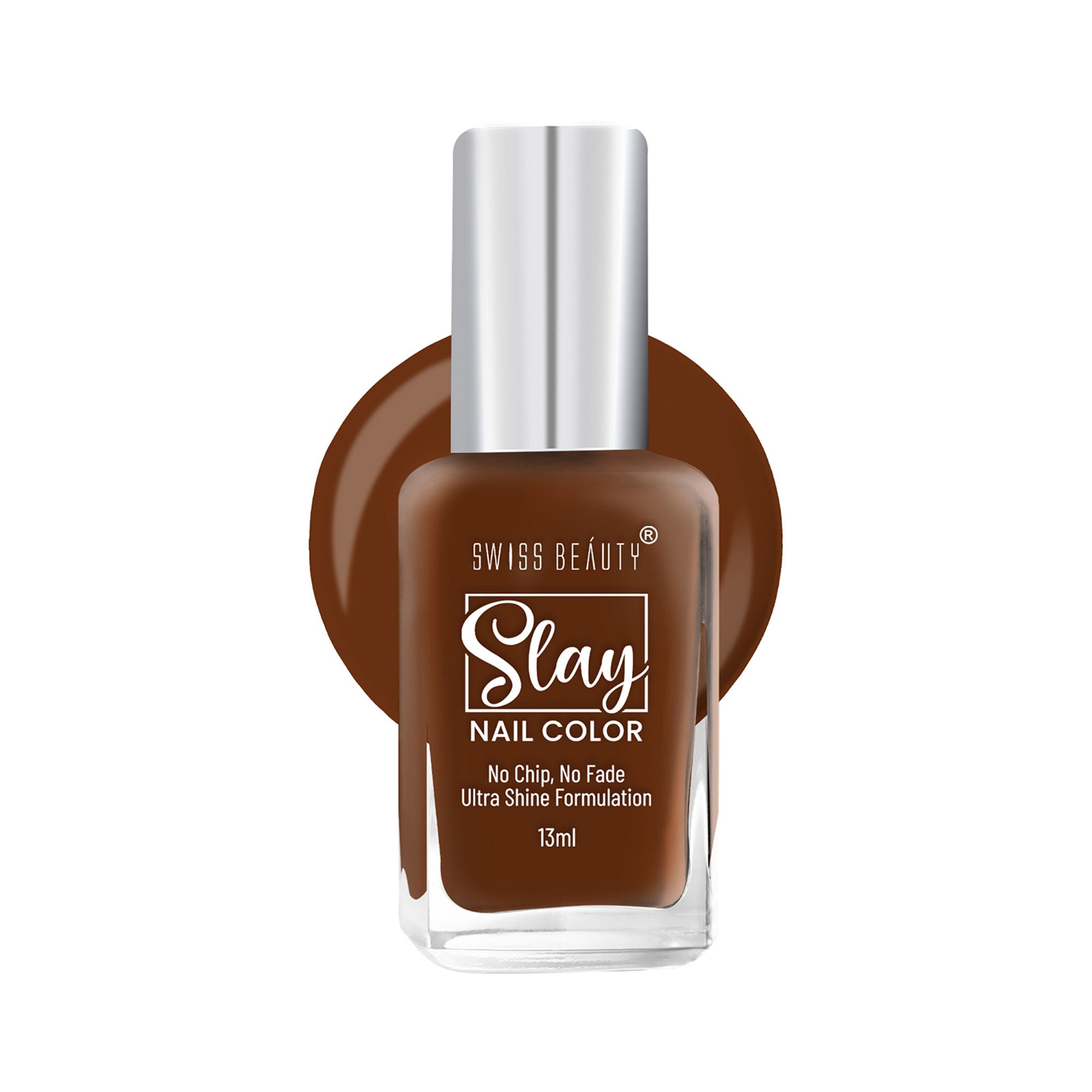 Swiss Beauty Slay Nail Color With Ultra Shine Formulation - 87 Coffee Break