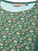 Thumbnail for Anouk Women Green Ethnic Motifs Printed Sequinned Kurta with Palazzos - Distacart