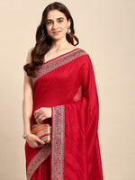 Thumbnail for kasee Embroidered Art Silk Saree - Distacart