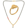 AanyaCentric Gold-plated Mangalsutra & Ring Set - Distacart