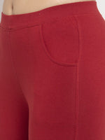 Thumbnail for TAG 7 Women Maroon Solid Ankle-Length Leggings - Distacart