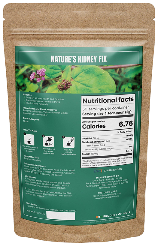 Ayura Origins Nature's Kidney Fix Powder - Distacart