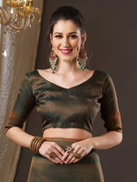 Thumbnail for Anouk Ethnic Motifs Zari Pure Georgette Kanjeevaram Saree - Distacart
