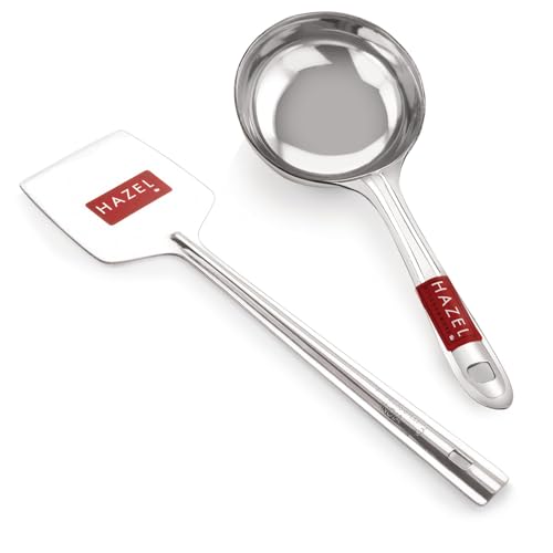 HAZEL Stainless Steel Ladle & Tavetha Set of 2
