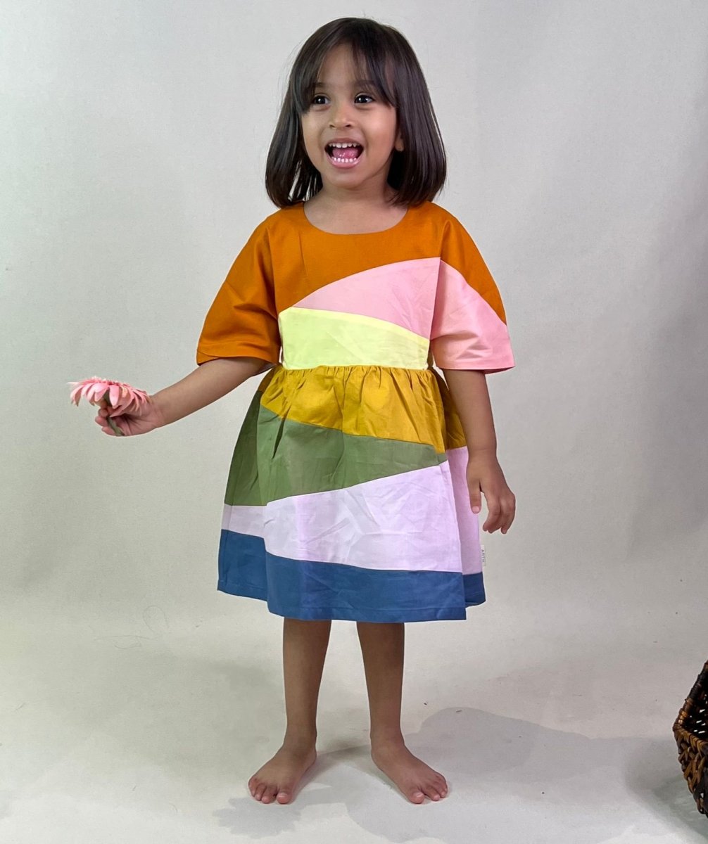 ArthLife Multi-Color Block Dress - Distacart