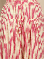 Thumbnail for Kalini Striped Pure Cotton Kurta with Harem Pants & With Dupatta - Distacart
