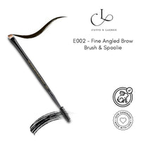 CUFFS N LASHES Fine Angled Brow Brush & Spoolie - E002