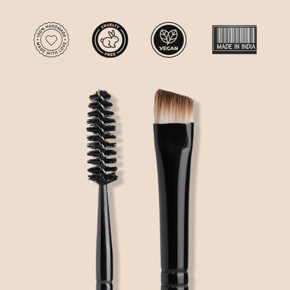 CUFFS N LASHES Fine Angled Brow Brush & Spoolie - E002 - Distacart