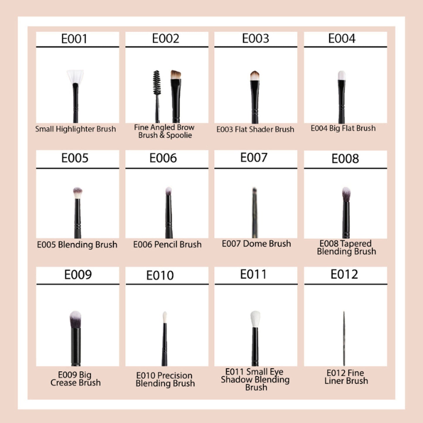 CUFFS N LASHES Fine Angled Brow Brush & Spoolie - E002 - Distacart