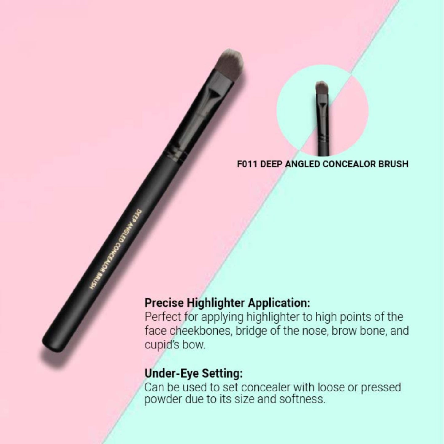 CUFFS N LASHES Deep Angled Concealer Brush - F011 - Distacart