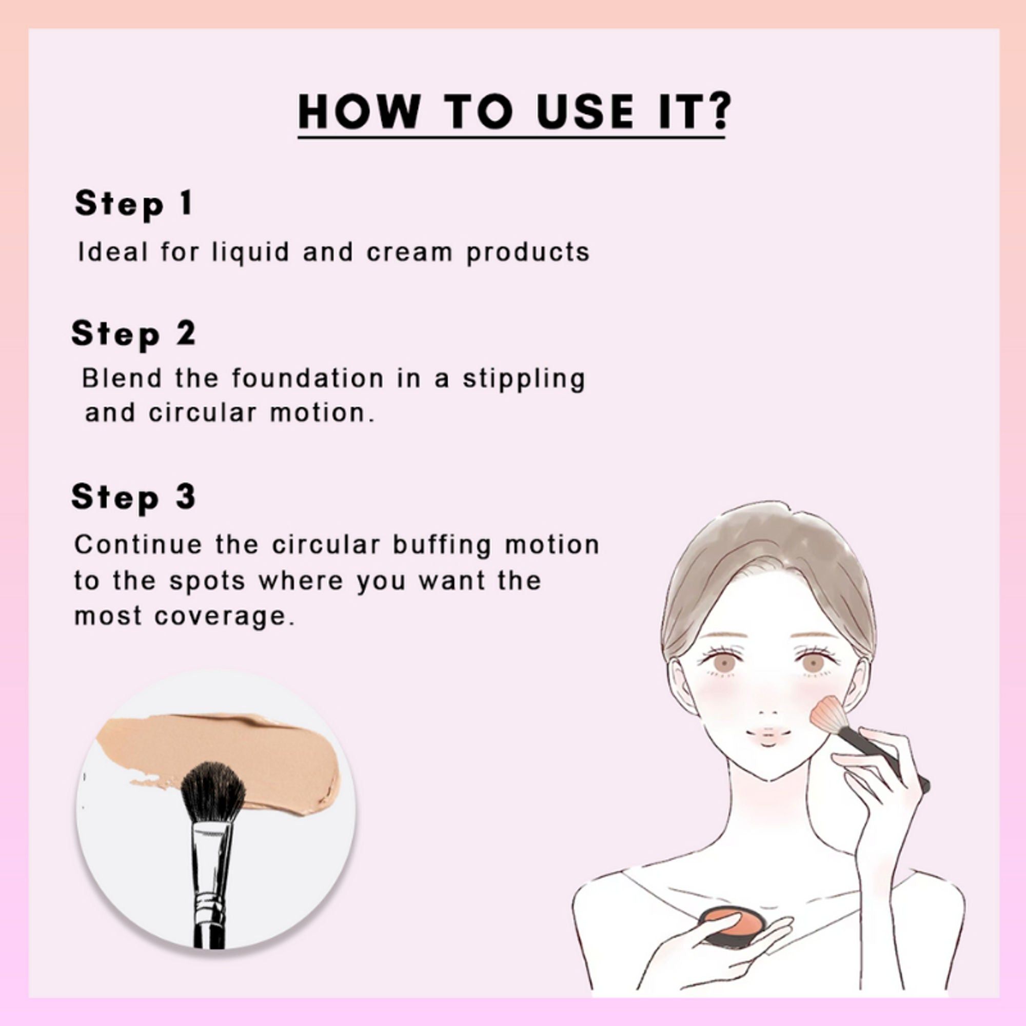 CUFFS N LASHES Small Concealer Brush - F019 - Distacart