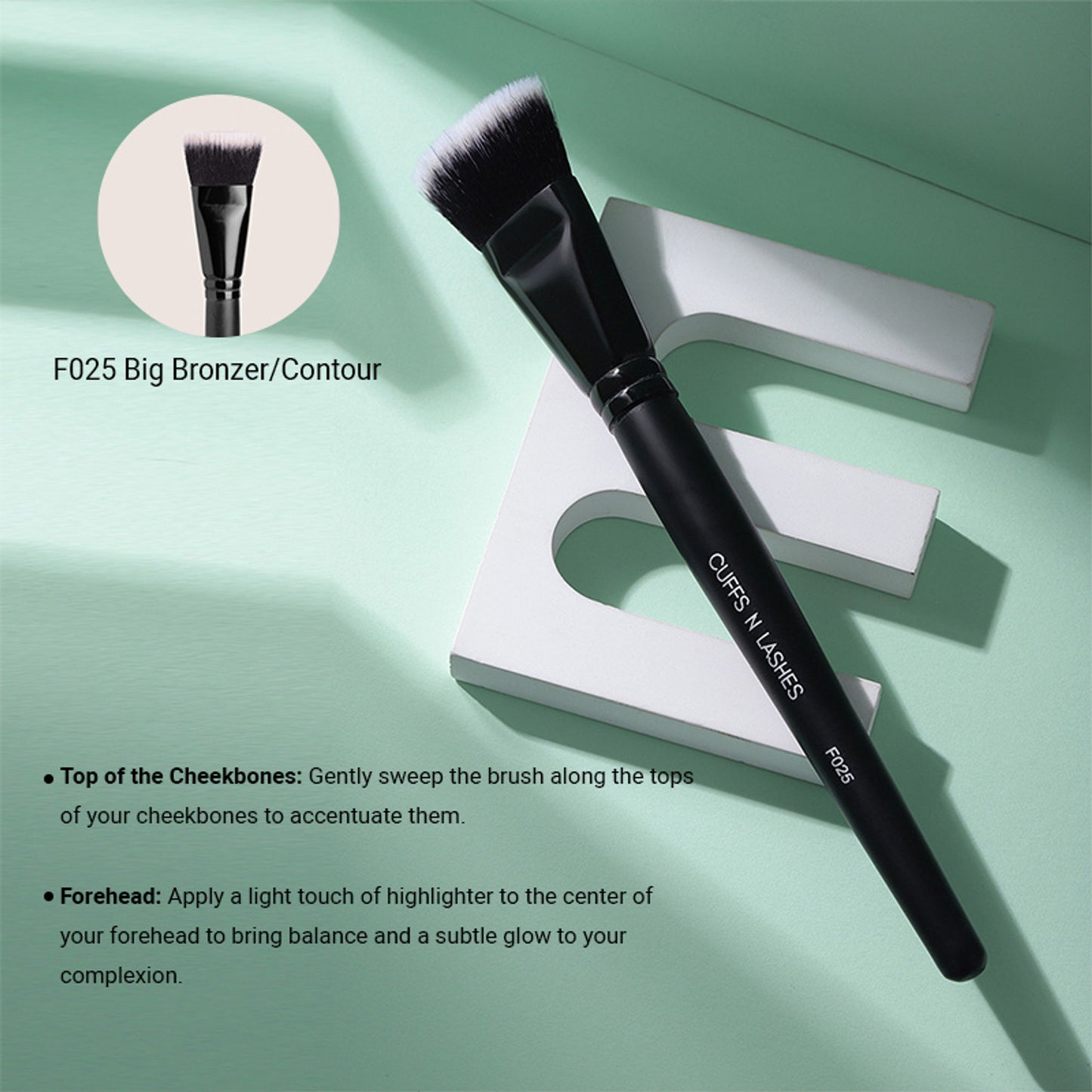 CUFFS N LASHES Big Bronzer Contour Brush - F025 - Distacart