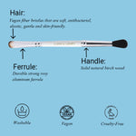 Thumbnail for CUFFS N LASHES Flat Brush & Blending Dual Brush - 04 - Distacart