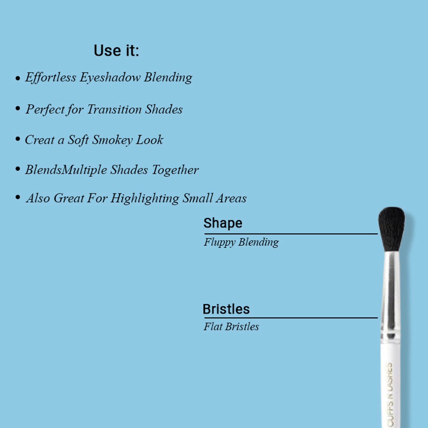 CUFFS N LASHES Flat Brush & Blending Dual Brush - 04 - Distacart
