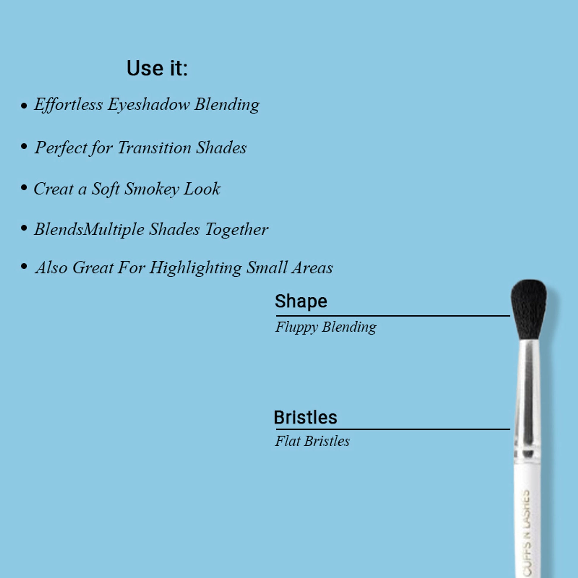 CUFFS N LASHES Flat Brush & Blending Dual Brush - 04 - Distacart
