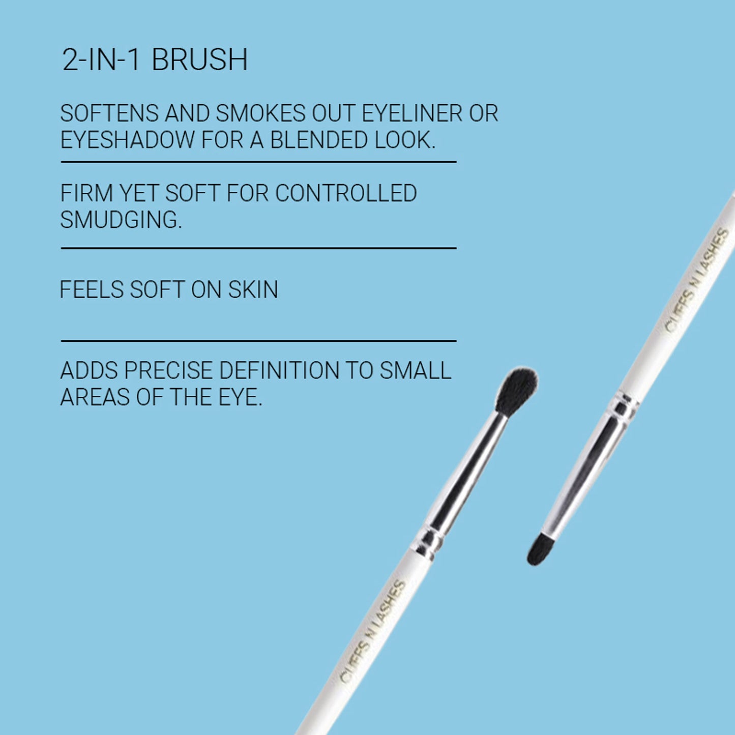 CUFFS N LASHES Small Smudger & Pencil Dual Brush - 05 - Distacart