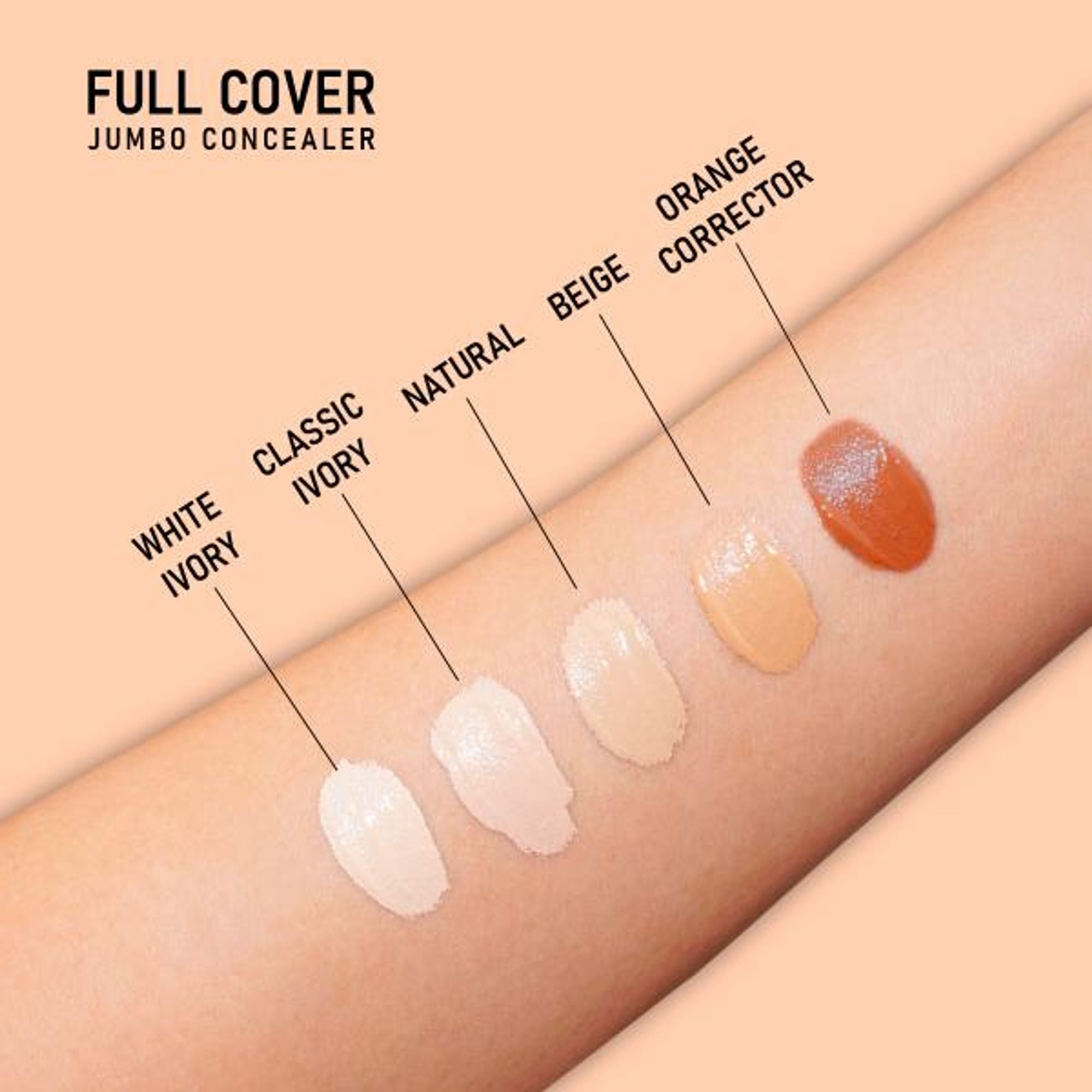 Matt Look Full Cover Jumbo Oil Control Perfect Coverage Concealer - Beige