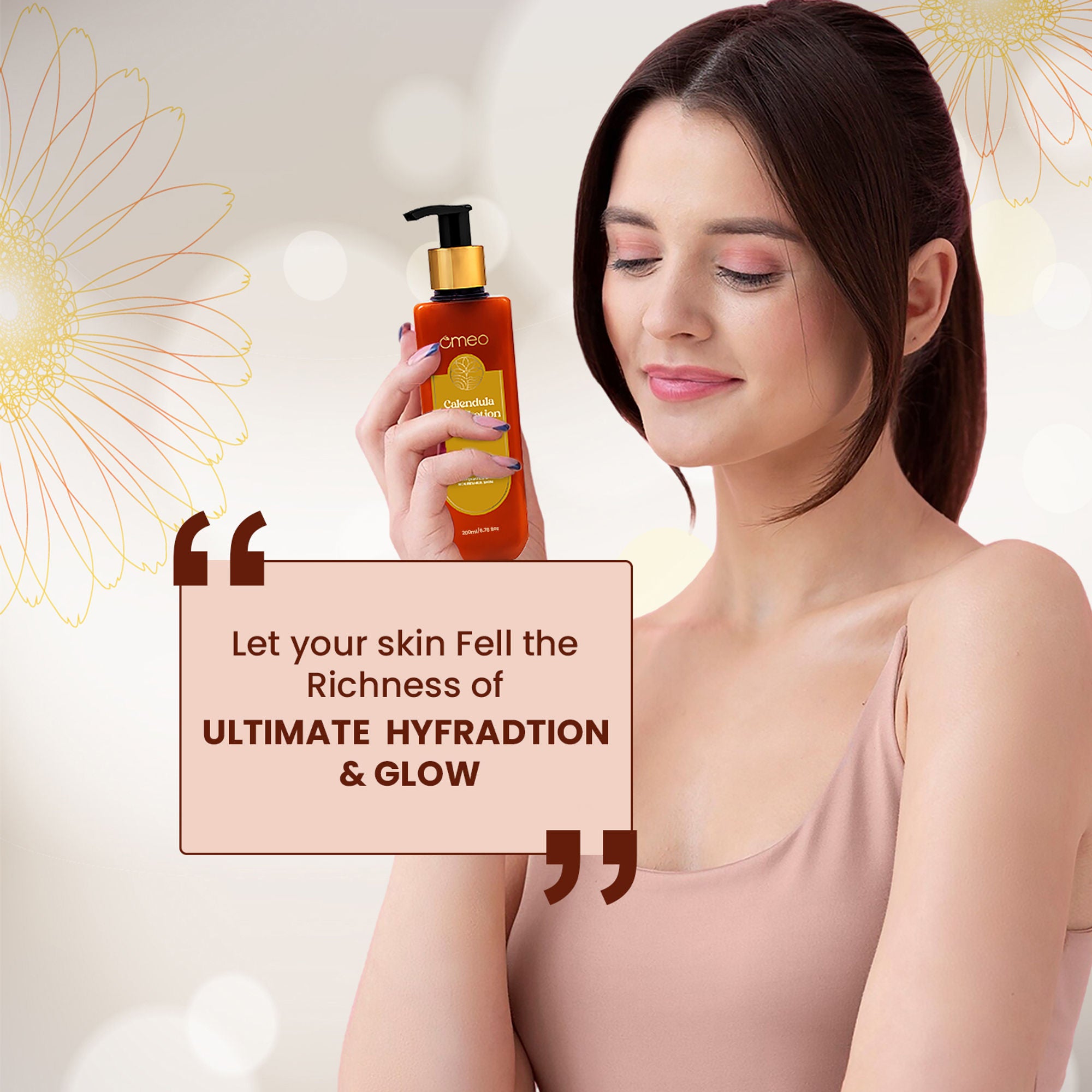 Omeo Calendula Body Lotion with Vitamin E, Aloe Vera & Shea Butter - Dista