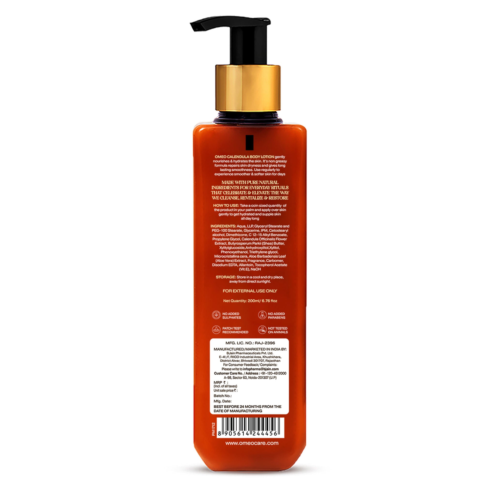 Omeo Calendula Body Lotion with Vitamin E, Aloe Vera & Shea Butter - Dista