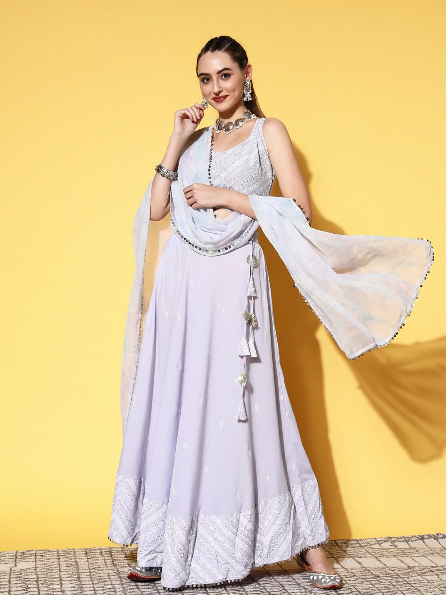 Ahalyaa women's wear Traditional wear lehenga choli - Powder Blue - Distacart