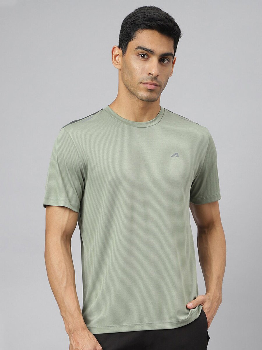 Alcis Men Drytech+ Anti-Static Slim-Fit Round Neck Running T-Shirt - Distacart